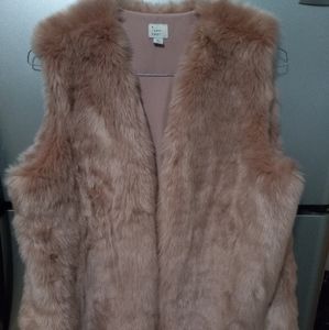 Faux Pink Fur XL Vest